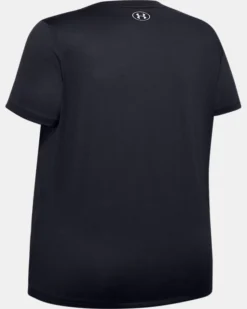 Damen UA Tech™ Kurzarm-Oberteil Mit V-Ausschnitt -Modegeschäft Für Sportbekleidung PS1353757 002 HB