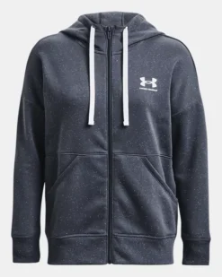 Damen UA Rival Fleece Hoodie Mit Durchgehendem Zip -Modegeschäft Für Sportbekleidung PS1356400 044 HF