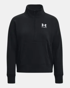 UA Rival Fleece Mit ½ Zip Für Damen -Modegeschäft Für Sportbekleidung PS1373030 001 HF