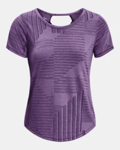 UA Streaker 2.0 Deco Diamond Kurzarm-Oberteil Für Damen -Modegeschäft Für Sportbekleidung PS1376814 571 HF