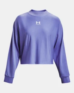 UA Rival Terry Oversized Crew Für Damen -Modegeschäft Für Sportbekleidung PS1376995 495 HF