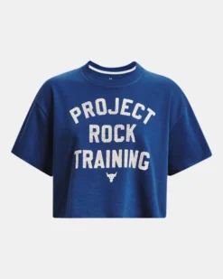 Project Rock Rival Kurzarm-Oberteil Aus French-Terry Für Damen -Modegeschäft Für Sportbekleidung PS1377447 471 HF