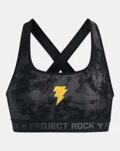 Project Rock HeatGear® Black Adam Sport-BH Für Damen -Modegeschäft Für Sportbekleidung PS1377751 001 HF