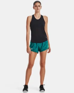 Damen UA Fly-By 2.0 Shorts Mit Aufdruck -Modegeschäft Für Sportbekleidung V5 1350198 722 FSF