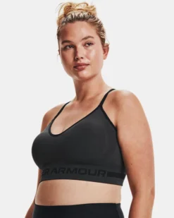 Damen UA Seamless Low Long Heather Sport-BH -Modegeschäft Für Sportbekleidung V5 1357232 012 FC XL