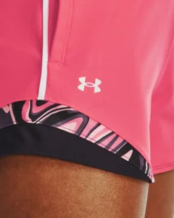 UA Play Up 3.0 Dreifarbige Shorts Für Damen -Modegeschäft Für Sportbekleidung V5 1360940 683 SIDEDET