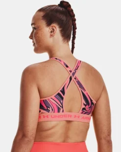 UA Vanish Crossback Mid Sport-BH Mit Print -Modegeschäft Für Sportbekleidung V5 1361042 603 BC LG
