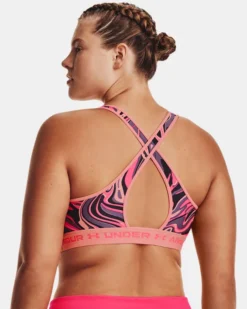 UA Vanish Crossback Mid Sport-BH Mit Print -Modegeschäft Für Sportbekleidung V5 1361042 603 BC XL