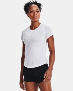 Damen UA Streaker Run Oberteil, Kurzärmlig