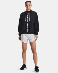 Damen UA RUSH™ Jacke Aus Webstoff Mit Durchgehendem Zip -Modegeschäft Für Sportbekleidung V5 1369845 001 FSF