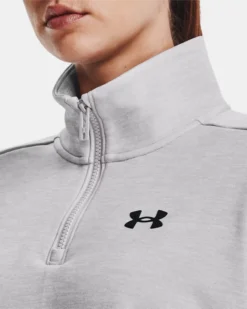 Armour Fleece® Hoodie Mit ¼ Zip Für Damen -Modegeschäft Für Sportbekleidung V5 1373058 014 COLLAR