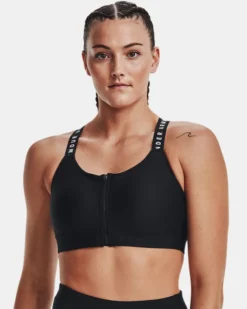 Damen UA Infinity High Zip Sport-BH -Modegeschäft Für Sportbekleidung V5 1373860 001 FC MD