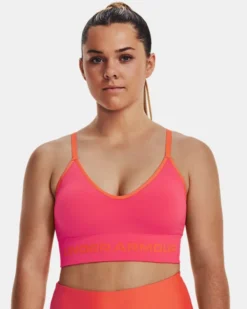 UA Seamless Low Longline Rib Sport-BH Für Damen -Modegeschäft Für Sportbekleidung V5 1373870 683 FC MD