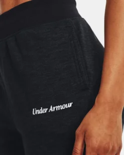 Damen UA Recovery Fleece Hose Mit Schriftzug -Modegeschäft Für Sportbekleidung V5 1374105 001 SIDEDET