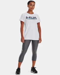 UA Vintage Performance Kurzarm-Oberteil Für Damen -Modegeschäft Für Sportbekleidung V5 1376748 100 FSF