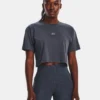 UA Crop Kurzarm-Oberteil Mit Logo Für Damen