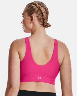 UA Infinity Mid Pintuck Sport-BH Für Damen -Modegeschäft Für Sportbekleidung V5 1376883 634 BC XL