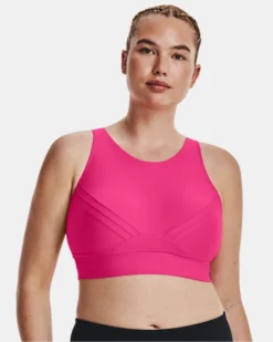 UA Infinity Mid Pintuck Sport-BH Für Damen -Modegeschäft Für Sportbekleidung V5 1376883 634 FC XL