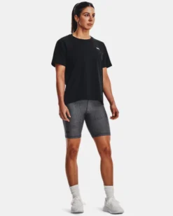 UA Essential T-Shirt Aus Baumwoll-Stretchstoff Für Damen -Modegeschäft Für Sportbekleidung V5 1376938 001 FSF