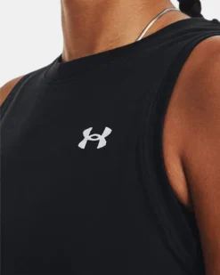 UA Essential Tanktop Aus Baumwolle Für Damen -Modegeschäft Für Sportbekleidung V5 1376959 001 COLLAR