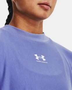 UA Rival Terry Oversized Crew Für Damen -Modegeschäft Für Sportbekleidung V5 1376995 495 COLLAR