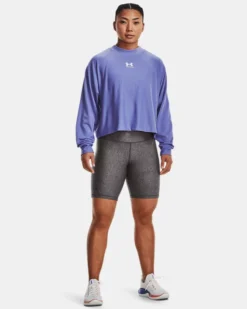 UA Rival Terry Oversized Crew Für Damen -Modegeschäft Für Sportbekleidung V5 1376995 495 FSF