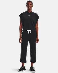 UA Rival Crop Schlaghose Aus French Terry Für Damen -Modegeschäft Für Sportbekleidung V5 1377000 001 FSF