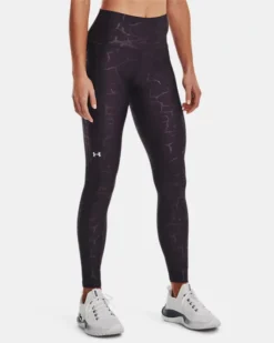 HeatGear® No-Slip Waistband Emboss Leggings Für Damen