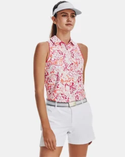 Damen UA Iso-Chill Ärmelloses Poloshirt