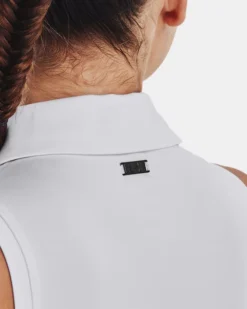 UA Playoff ärmelloses Poloshirt Für Damen -Modegeschäft Für Sportbekleidung V5 1377338 100 BCKDET
