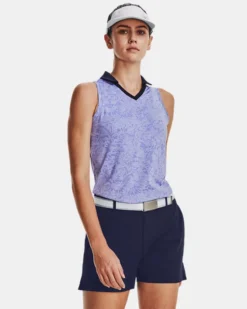 UA Playoff Wild Fields ärmelloses Poloshirt Für Damen