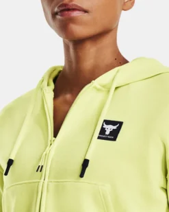 Project Rock Heavyweight Aus French-Terry Mit Durchgehendem Zip Für Damen -Modegeschäft Für Sportbekleidung V5 1377446 391 COLLAR