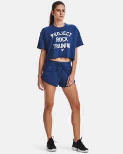 Project Rock Shorts Aus French-Terry Für Damen -Modegeschäft Für Sportbekleidung V5 1377448 471 FSF