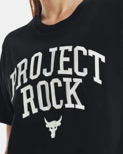 Project Rock Heavyweight Campus T-Shirt Für Damen -Modegeschäft Für Sportbekleidung V5 1377449 001 COLLAR