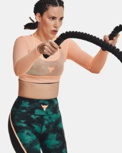 Project Rock Langarmoberteil Aus Mesh-Stoff Für Damen -Modegeschäft Für Sportbekleidung V5 1377456 906 FCADD