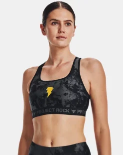 Project Rock HeatGear® Black Adam Sport-BH Für Damen