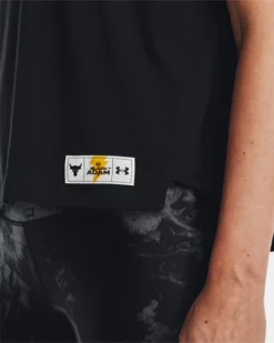 Project Rock Black Adam Kurzarm-Oberteil Für Damen -Modegeschäft Für Sportbekleidung V5 1377761 001 SIDEDET