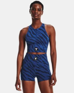 Project Rock Meridian Training Ground Zip-Tanktop Mit Aufdruck Für Damen