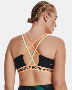 Project Rock Crossback Family Sport-BH Mit Aufdruck Für Damen -Modegeschäft Für Sportbekleidung V5 1377953 722 BC XL