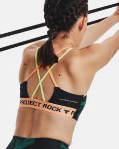 Project Rock Crossback Family Sport-BH Mit Aufdruck Für Damen -Modegeschäft Für Sportbekleidung V5 1377953 722 FCADD