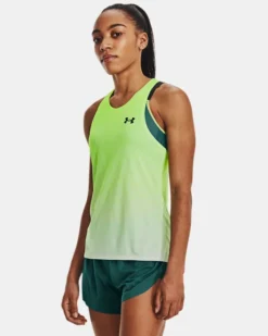 UA RUSH™ Cicada Laufunterhemd Für Damen -Modegeschäft Für Sportbekleidung V5 1378404 369 FSF