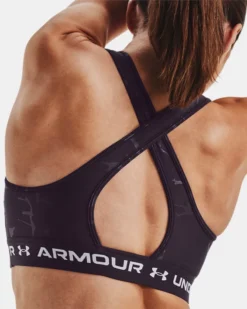 Armour® Mid Crossback Emboss Sport-BH Für Damen -Modegeschäft Für Sportbekleidung V5 1378815 541 BCKDET