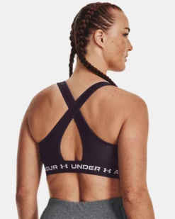 Armour® Mid Crossback Emboss Sport-BH Für Damen -Modegeschäft Für Sportbekleidung V5 1378815 541 BC LG