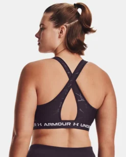 Armour® Mid Crossback Emboss Sport-BH Für Damen -Modegeschäft Für Sportbekleidung V5 1378815 541 BC XL