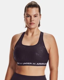 Armour® Mid Crossback Emboss Sport-BH Für Damen -Modegeschäft Für Sportbekleidung V5 1378815 541 FC XL