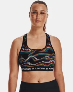 Damen Armour® Mid Crossback Pride Sport-BH -Modegeschäft Für Sportbekleidung V5 1380113 001 FC LG