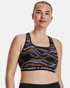 Damen Armour® Mid Crossback Pride Sport-BH -Modegeschäft Für Sportbekleidung V5 1380113 001 FC XL